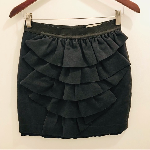 3.1 Phillip Lim Ruffle Mini Skirt 2 navy blue black - Picture 1 of 14